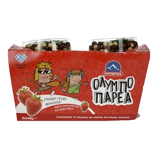 ΟΛΥΜΠΟΠΑΡΕΑ | YOGHURT KID OLYMPOPAREA STRAWBERRY 2X145GR