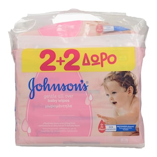 JOHNSON BABY | ΜΩΡΟΜΑΝΤΗΛΑ GENTLE CLEANS 4 TEM ΠΡΟΣΦΟΡΑ 2 + 2 ΔΩΡΟ