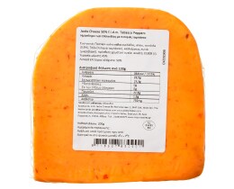 - | Ημίσκληρο Τυρί Jacks Cheese Πιπεριές Ταμπάσκο 200g