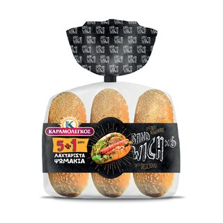 ΚΑΡΑΜΟΛΕΓΚΟΣ | Ψωμάκια Sandwich 480g 5+1 Δώρο
