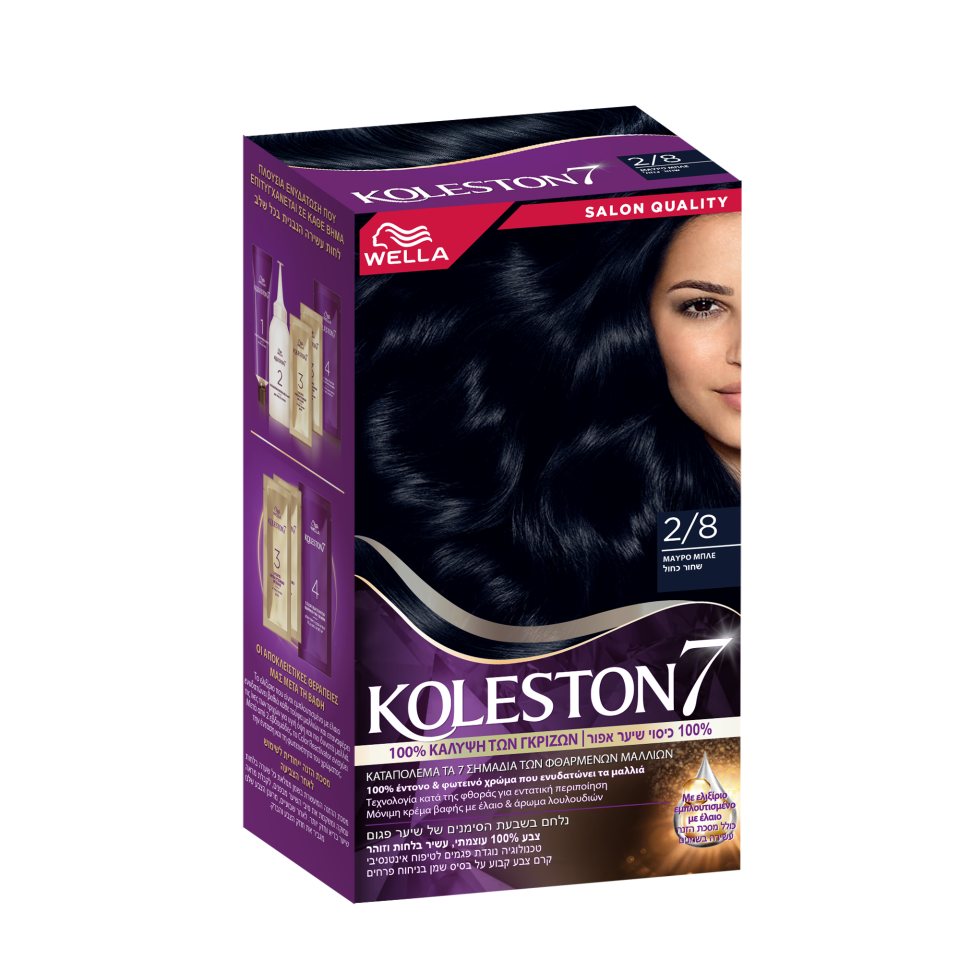 KOLESTON Βαφή Μαλλιών 2/8 Μαύρο Μπλε 1 Τεμάχιο