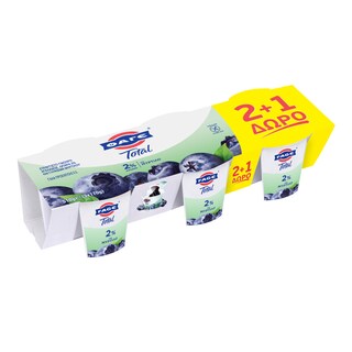 TOTAL | Επιδόρπιο Γιαουρτιού 2% Μύρτιλο 3x170g 2+1 Δώρο ΔΩΡ 170ΓΡ