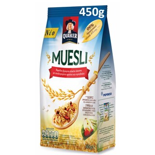 QUAKER | Μούσλι Ολικής Άλεσης Με Φρούτα & Αμύγδαλα 450gr