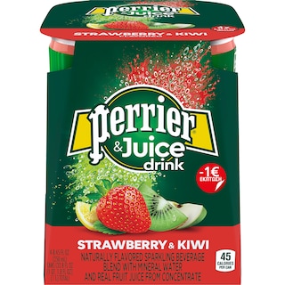 PERRIER | Νερό Ανθρακούχο Φράουλα Ακτινίδιο 4x250ml Έκπτωση 1Ε