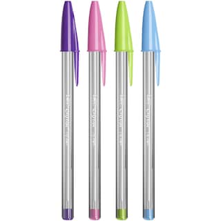 BIC | Στυλό Cristal Fun 1.6mm Διάφορα Χρώματα 4 Τεμάχια