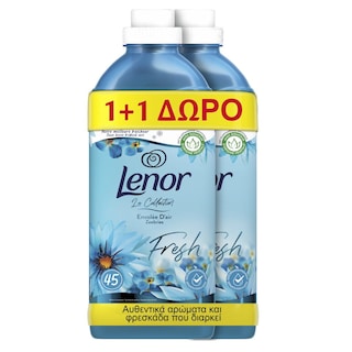 LENOR | Συμπυκνωμένο Μαλακτικό Fresh Ocean Escape 45 Μεζούρες 1+1 Δώρο