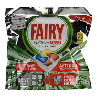 FAIRY | Κάψουλες Πλυντηρίου Πιάτων Platinum Plus Lemon 20 τεμάχια