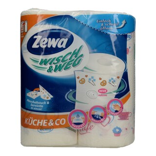 ZEWA | ΧΑΡΤΙ ΚΟΥΖΙΝΑΣ WISCH AND WEG DESIGN 2 ΦΥΛΛΑ 2 ΤΕΜ