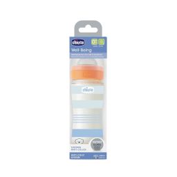 CHICCO | Μπιμπερό Γυάλινο Well Being Anti-Colic 0m+ Γαλάζιο 240ml