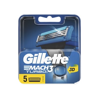 GILLETTE | Razor Blades Mach3 Turbo Refills 5 Pieces