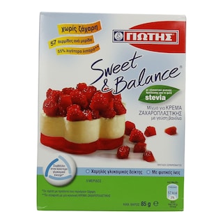 SWEET & BALANCE | Μείγμα Κρέμα Ζαχαροπλαστικής 85g