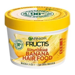 FRUCTIS | Μάσκα Μαλλιών Hair Food Banana Ξηρά Μαλλιά 390ml