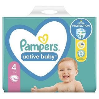 PAMPERS | Πάνες Active Baby Giant Pack No 4 9-14 Kg 76 Τεμάχια