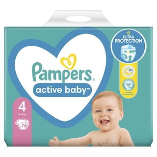 PAMPERS | Πάνες Active Baby Giant Pack No 4 9-14 Kg 76 Τεμάχια