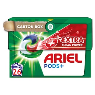 ARIEL | Kάψουλες Πλυντηρίου Ρούχων Allin1 Pods Extra Clean 13+13 Τεμάχια Δώρο