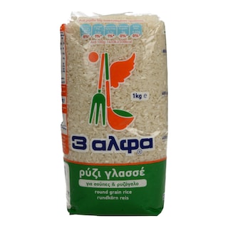 3Α | 3Α ROUND GRAIN RICE 1KG