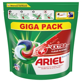 ARIEL | Kάψουλες Πλυντηρίου Ρούχων Allin1 Pods Extra Clean 42 Τεμάχια