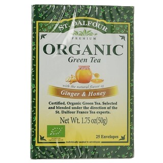 ST.DALFOUR | ΤΣΑΪ ΒΙΟΛΟΓΙΚΟ ΠΡΑΣΙΝΟ ΜΕ GINGER 25 ΦΑΚΕΛΑ X 2 GR