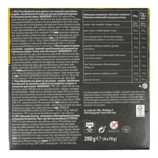 DR SCHAR | Μίνι Πίτσα Μαργαρίτα Χωρίς Γλουτένη 4x70g