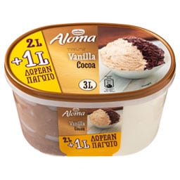 ALOMA | ΠΑΓΩΤΟ ΒΑΝΙΛΙΑ ΚΑΚΑΟ 1.455 GR +800