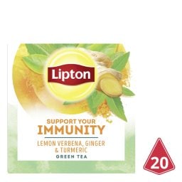 LIPTON | Πράσινο Τσάϊ Ginger Λουίζα Βιταμίνη C  20 X 1.6 gr