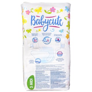 BABYCUTE | Πάνες Μωρού Νο3 Midi 58 Τεμάχια