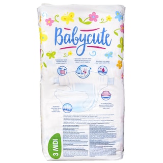 BABYCUTE | Πάνες Μωρού Νο3 Midi 58 Τεμάχια