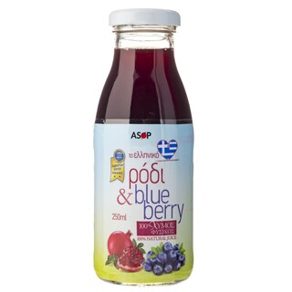 ΑΣΟΠ | Φυσικός Χυμός Ρόδι Μύρτιλο 250ml