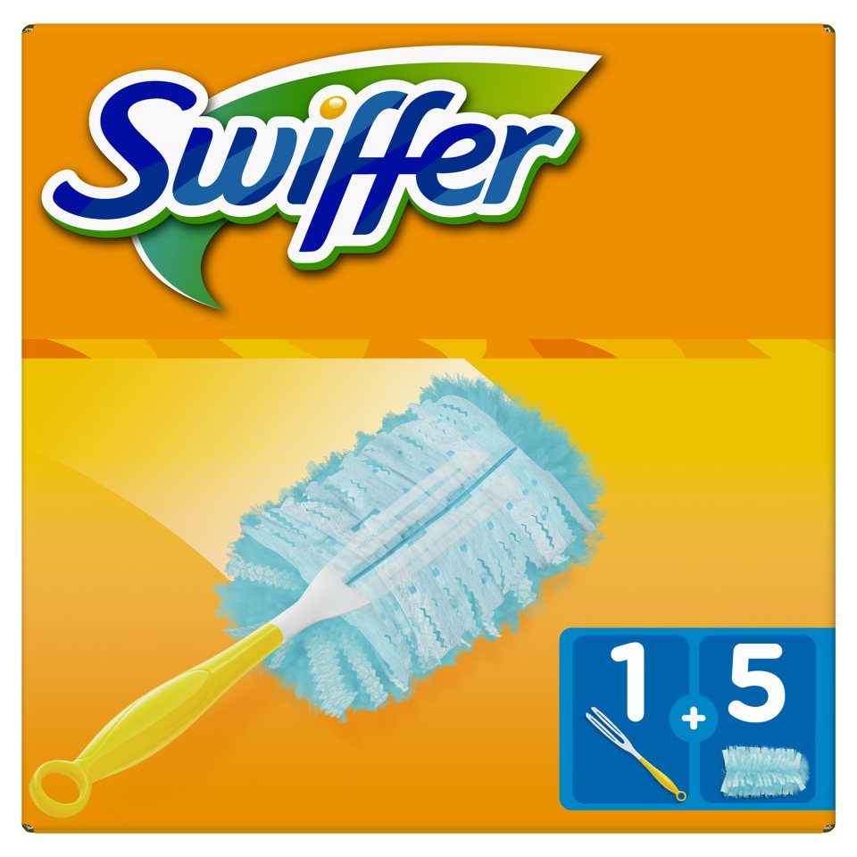 SWIFFER Πανάκια Καθαρισμού Duster Kit Λαβή + 5 Πανάκια 1 Τεμάχιο