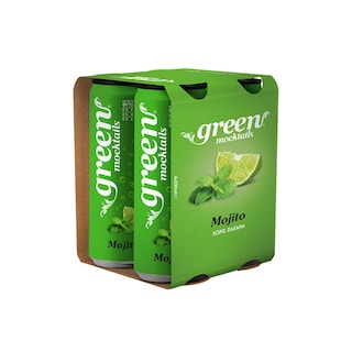 GREEN | Αναψυκτικό Mocktail Mojito με Στέβια 4x330ml