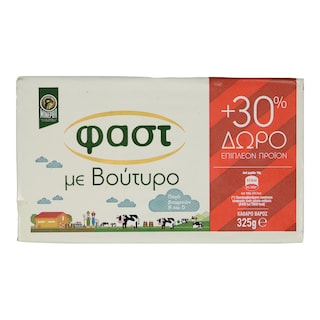 ΦΑΣΤ | ΜΑΡΓΑΡΙΝΗ ΜΕ ΒΟΥΤΥΡΟ 325 GR ΠΑΚΕΤΟ 250 GR + 75 GR ΔΩΡΟ