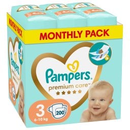 PAMPERS | Πάνες Μωρού Premium Care Νο3 Αποκλειστικά Online 200 Τεμάχια