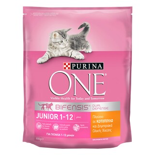 PURINA ONE | Γατοτροφή Junior Κοτόπουλο & Δημητριακά 800g