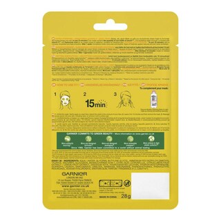 GARNIER | Υφασμάτινη Μάσκα Vitamin C για Λάμψη και Ενυδάτωση 28g