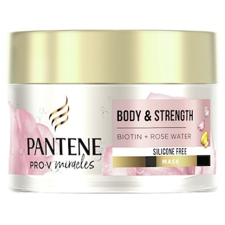 PANTENE | Μάσκα Μαλλιών Body & Strength Βιοτίνη & Ροδόνερο 160ml