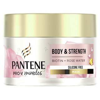 PANTENE | Μάσκα Μαλλιών Body & Strength Βιοτίνη & Ροδόνερο 160ml