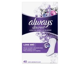 ALWAYS | DISCREET | ALWAYS DISCREET LINERS LONG 40PCS