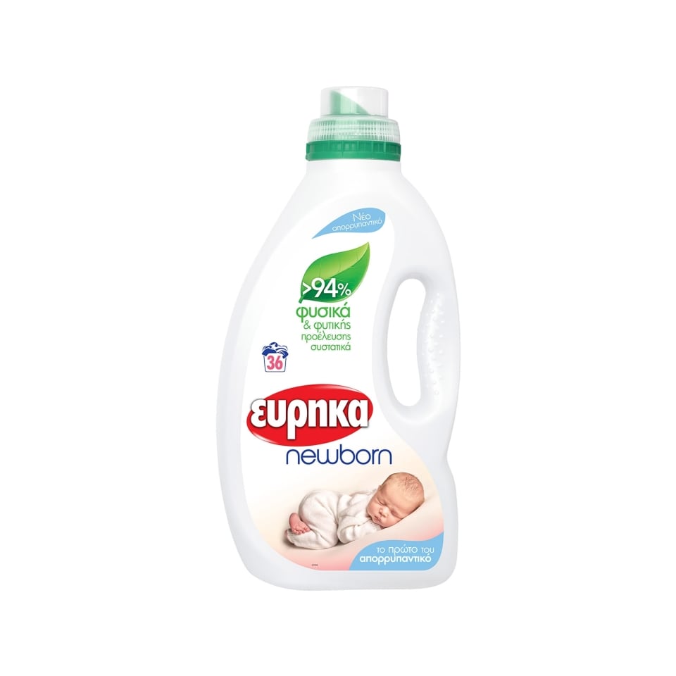 ΕΥΡΗΚΑ Υγρό Πλυντηρίου Ρούχων Newborn Φυτικής Προέλευσης 36 Μεζούρες