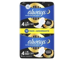 ALWAYS | Σερβιέτες Ultra Secure Night 12 Τεμάχια