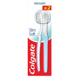 COLGATE | Οδοντόβουρτσα Slim Soft Ultra Compact 2 Τεμάχια 1+1 Δώρο