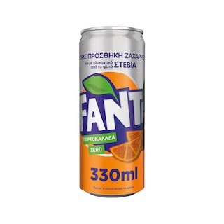 FANTA | ZERO | ΑΝΑΨΥΚΤΙΚΟ ΠΟΡΤΟΚΑΛΙ ΧΩΡΙΣ ΖΑΧΑΡΗ ΚΟΥΤΙ 330 ML