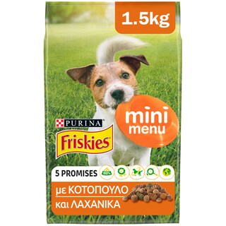 FRISKIES | Σκυλοτροφή Mini Menu Κοτόπουλο & Λαχανικά 1.5 Kg