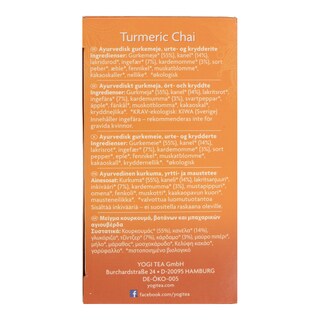 YOGI TEA | Αφέψημα Κουρκουμά Βοτάνων & Μπαχαρικών 34g