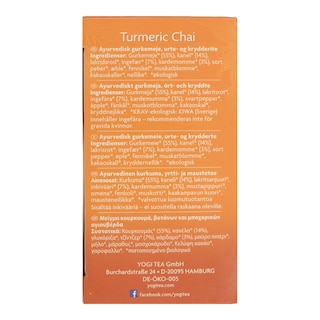 YOGI TEA | Αφέψημα Κουρκουμά Βοτάνων & Μπαχαρικών 34g