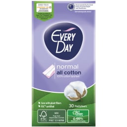 EVERY DAY | Panty Liners Normal All Cotton 30 Pieces