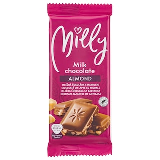 MILLY | Σοκολάτα Γάλακτος με Αμύγδαλα 100g