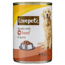 LOVEPET | Σκυλοτροφή Υγρή Βοδινό 415g