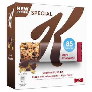 KELLOGGS | Μπάρες Δημητριακών Special K Μαύρη Σοκολάτα 6x21.5g