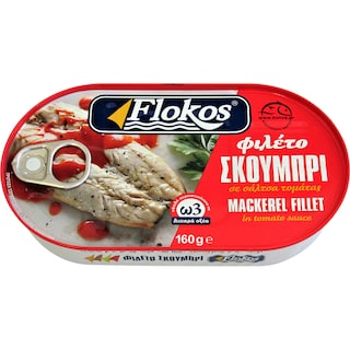 FLOKOS | Σκουμπρί Σε Τομάτα 160 gr