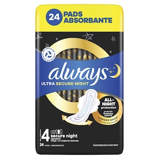 ALWAYS | Σερβιέτες Ultra Secure Night 24 Τεμάχια